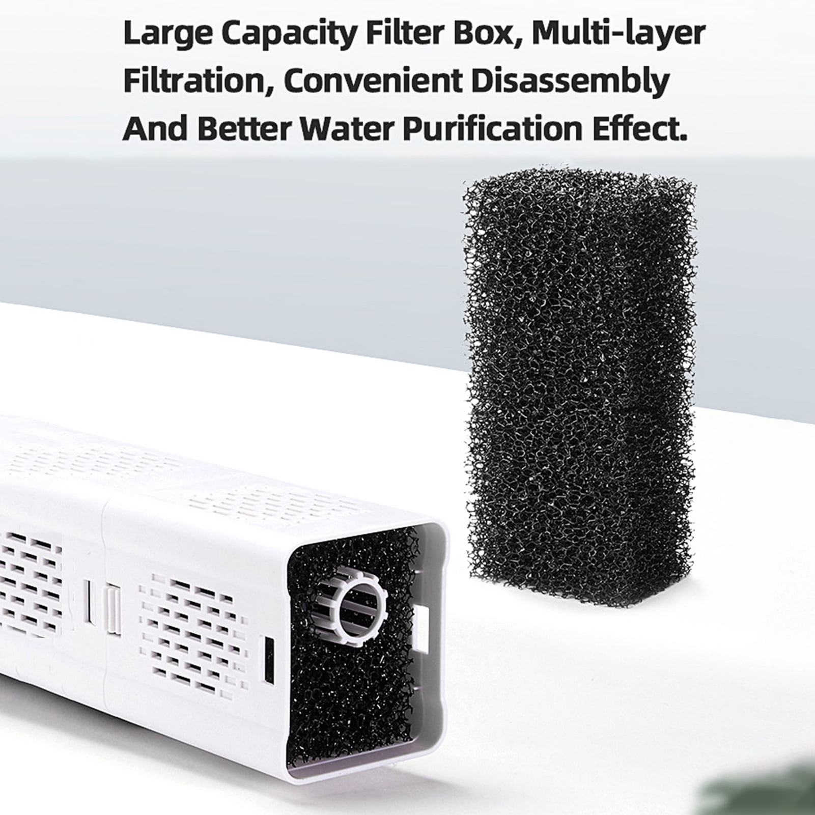 Noise 15W Aquarium Filter, Fish Tank Filter Aquarium Filtration Pump Circulation Internal Filter With Maximum Flow Of 1000L/H Adjustable Airflow Quiet And Low Noise
