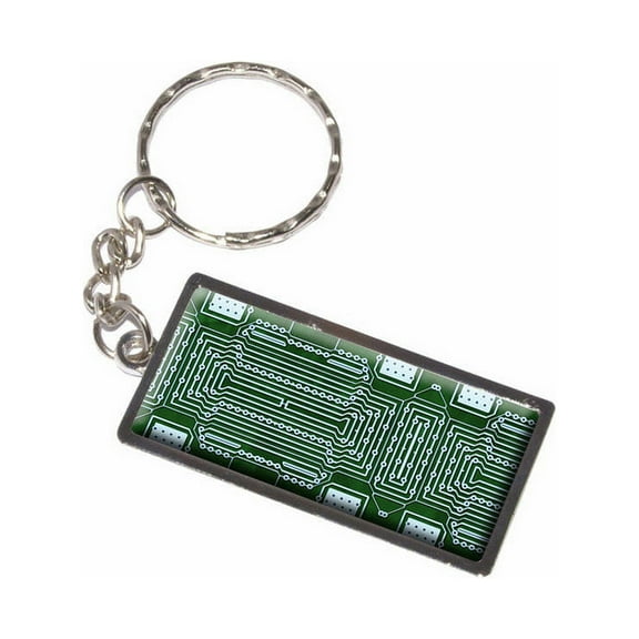 Empty Circuit Board Design Keychain Key Chain Ring