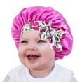 thumbnail image 5 of Baby Satin Bonnet Sleep Cap Bowknot Decor Silk Bonnet Reversible Night Sleep Cap, 5 of 18