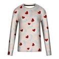 thumbnail image 4 of Lilgiuy Men Casual Round Neck Long Sleeve Pullover Valentine's Day 3D Printed T-Shirt Blouse for Vacation Festival Holiday, 4 of 5