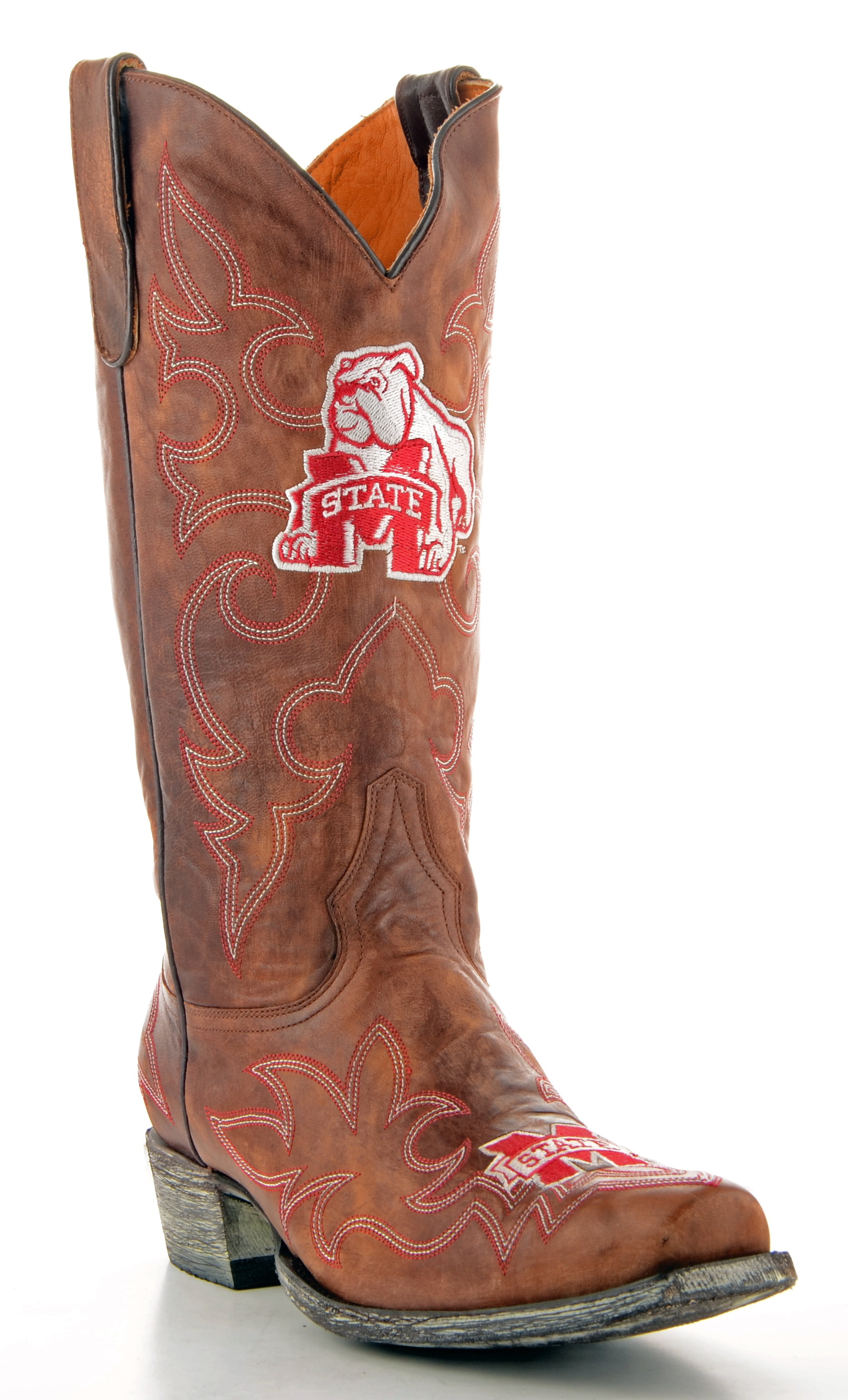 Gameday Boots Mens Leather Mississippi State Cowboy Boots by GameDay Boots