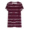 thumbnail image 4 of T-shirt Plissé Chic pour Femmes, Haut à Manches Courtes Décontracté, Tissu en Polyester Doux, Col Rond, Coupe Régulière, Parfait pour le Printemps et l'Été, Usage Quotidien, 4 of 9