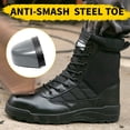 thumbnail image 4 of Men's Steel Toe Safety Boots,Non Slip Ankle Protection Safety Shoes,Puncture-Resistant Work Shoes for Factory|Construction|hiking|Outdoor,Black Size 9.5, 4 of 12
