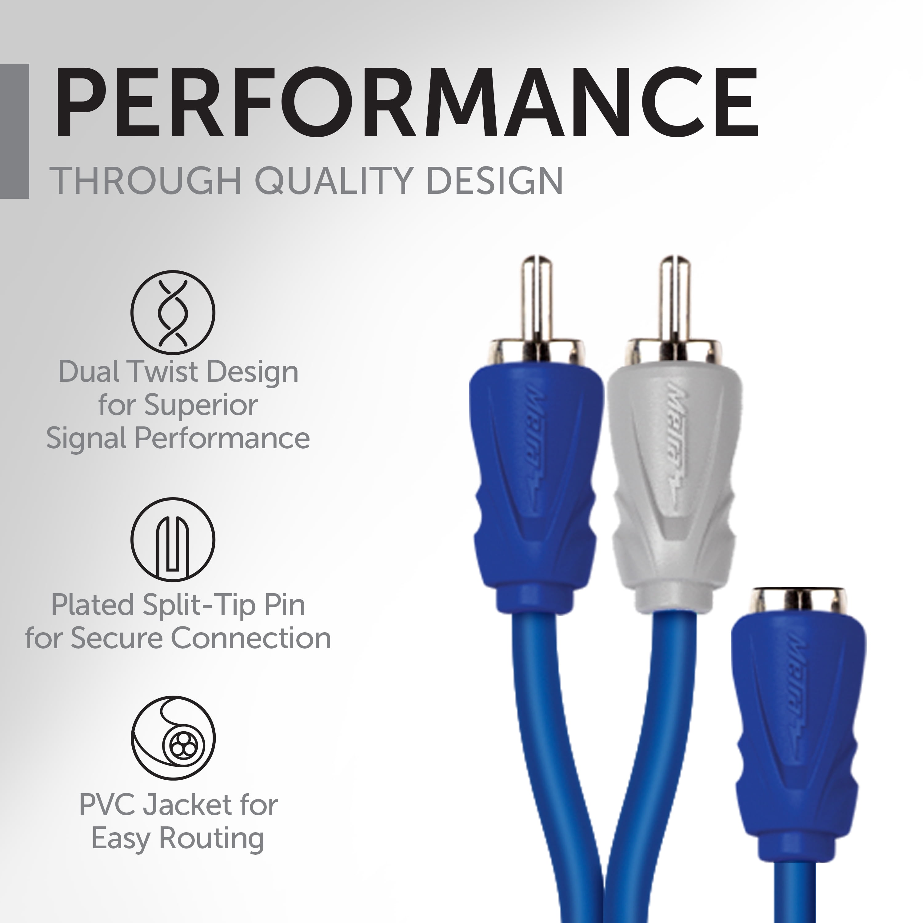 Metra WM-RCAY Dual Twist RCA Y-Adapter Set New
