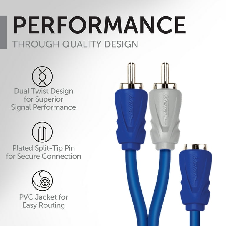 2 pack) Metra WM-RCAY Dual Twist RCA Y-Adapter Set New