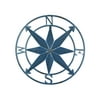 Zeckos Blue Metal Compass Rose Nautical Hanging Wall Décor 20 inch