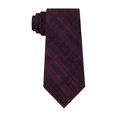 thumbnail image 1 of Calvin Klein Mens Reflective Plaid Self-tied Necktie, Purple, One Size, 1 of 3