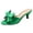 Green, variant on Rokment Women's Bowknot Satin Silk Stiletto High Heels Dressy Slip on Slides Sandals 2026 Bridal Ladies Elegant Bow Heeled Backless Pumps Fashion Summer Shoes for Wedding Party Green Size 8.5