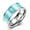 Light Blue, variant on Stainless Steel Fashion Ring Black Women Cross Prayer B457