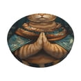 thumbnail image 1 of Balery Surreal Meditating Cat Fundas de asiento para taburete de bar redondo de tela de terciopelo ajustables que protegen de arañazos y manchas para sillas de 14 a 17 pulgadas.-14 inch, 1 of 7