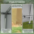 thumbnail image 5 of CoSoTower 7' X 12' Garden Storage Tent, Heavy Duty Outdoor Shed, Waterproof Portable Shed Storage Shelter with Ventilation Window and Large Door for Bike, Motorcycle, Garden Tools, Beige, 5 of 8