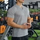 thumbnail image 5 of pstuiky camisetas para hombre, Camisa informal de manga corta con botones y cuello vuelto de color liso para hombre ropa de hombre l, 5 of 7