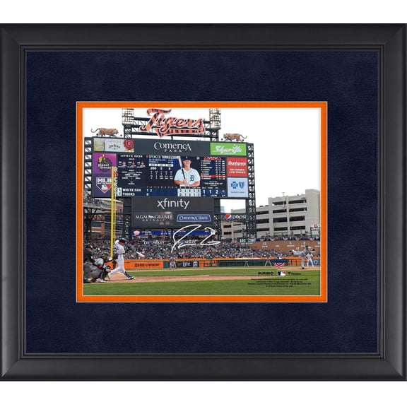 Spencer Torkelson Detroit Tigers Framed Autographed 8" x 10" First At Bat Photograph - Fanatics Authentic Certified