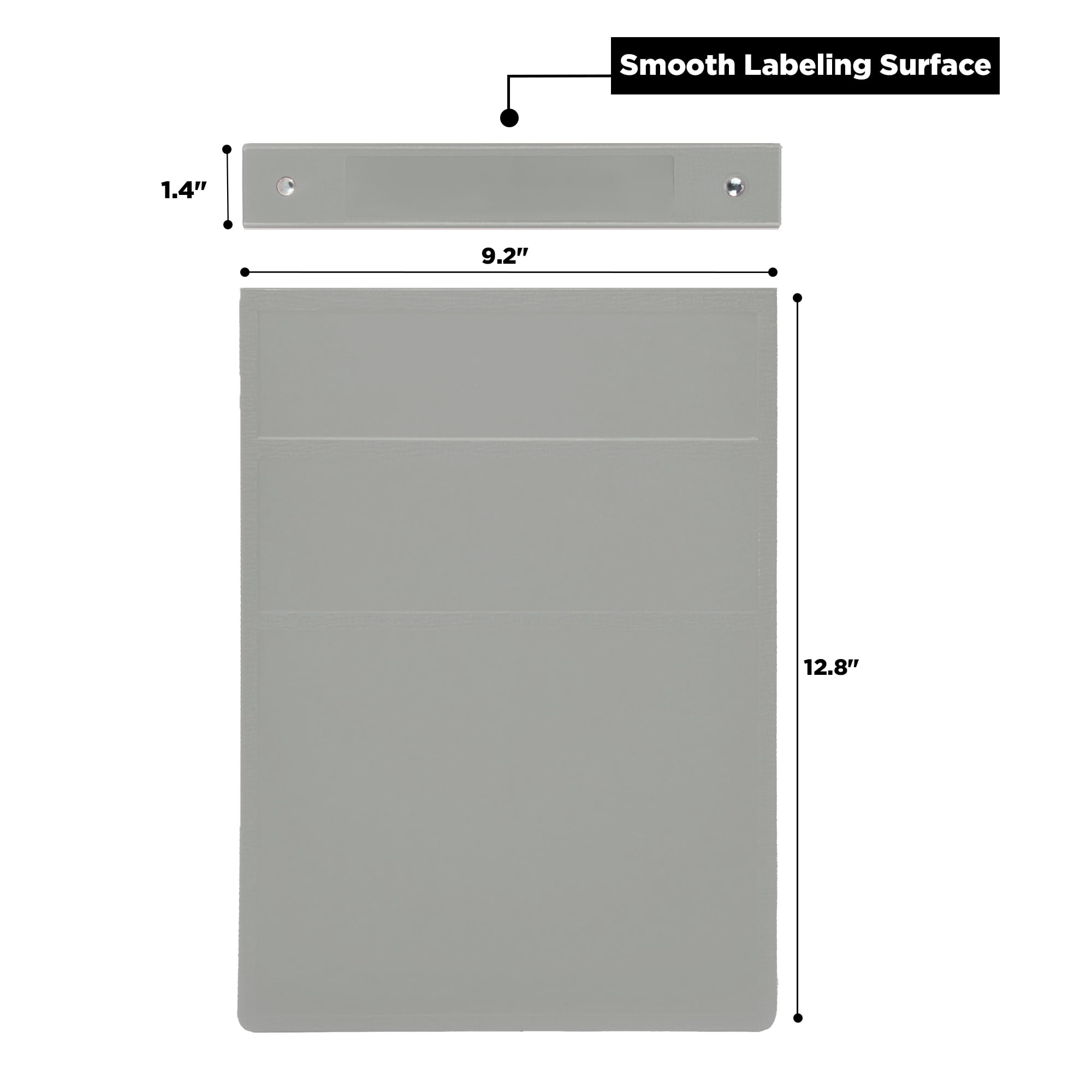 Carstens 1-Inch Heavy Duty 3-Ring Binder -Top Opening, Ash Gray