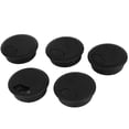 thumbnail image 1 of Unique Bargains 5Pcs Black Round Plastic Computer Desk Grommet Cable Hole Cover 50mm, 1 of 2