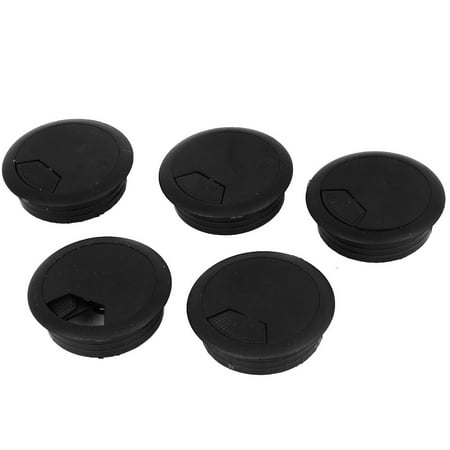 

Plastic Computer Desk Tidy Grommet Cable Outlet Hole Cover 50mm 5Pcs