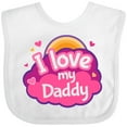 thumbnail image 3 of Inktastic I Love My Daddy Girls Girls Baby Bib, 3 of 4