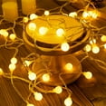 thumbnail image 5 of 80 LED Connectable Globe String Lights Indoor Bedroom, 33ft Warm White Christmas Lights,  Hanging Fairy Lights for Decor(Battery not Included), 5 of 7