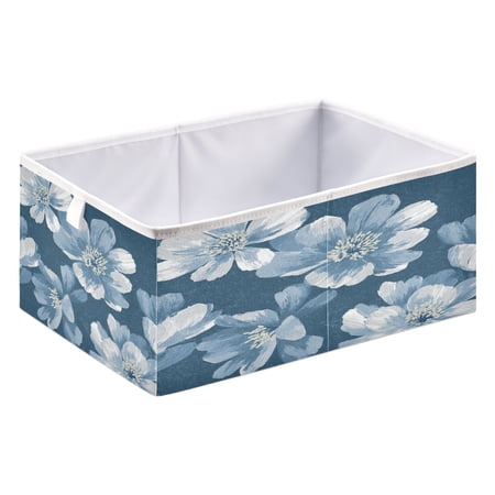 Fabric Storage Bins Foldable Cube For Home Organization Baskets Large Florals Pattern