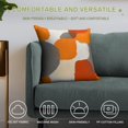 thumbnail image 4 of Orange And Grey Abstract Art Artwork Pillow Covers,Orange And Grey Abstract Art Artwork Throw Pillow Covers 24"×24" ,Living Room Sofa Couch Pillow Covers,Decorative Pillow Covers, 4 of 7