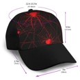 thumbnail image 2 of Xecao Red Spider On The Web print unisex vintage washed baseball cap, a soft and adjustable hat perfect for any casual style., 2 of 5