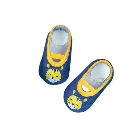 

Sanviglor Girls Boys Floor Slippers Non-Slip Socks Soft Soles Sock Shoes House Comfort Casual Home Shoe Lightweight First Walker Slipper Blue Tiger 9C
