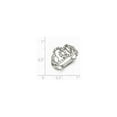 thumbnail image 2 of White Sterling Silver Ring Band Themed Cubic Zirconia CZ, 2 of 2
