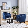 thumbnail image 4 of Renwick Modern Upholstered Tub Chair, Set of 2, Navy Blue Velvet, 4 of 11