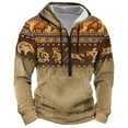 thumbnail image 1 of WILLBEST Sudaderas Navideñas con Estampado 3D y Cremallera para Hombre, Sudadera con Capucha y Bolsillo con Correa Grande, 1 of 2
