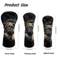 thumbnail image 6 of Uorisanigo Cute Pug Golf Club Headcover for Driver, Woods and Hybrid , 3 PCS Set, Premium PU Leather Golf Club Covers for Extra Clubs Protection, Accessories for Men Women, 6 of 7