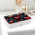 thumbnail image 6 of Hearts Battle PU Leather Earring Holder Jewelry Organizer with Removable Compartment and Necklace Holder, Portable, 6 of 6