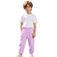 thumbnail image 3 of SJLDQY Boys Joggers Elastic Waist Wide Leg Sweatpants Summer Lightweight Casual Athletic Trousers with Pockets, 3 of 8