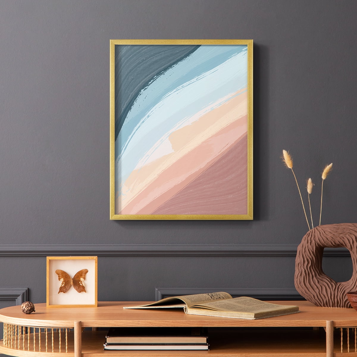 Waters Rolling Framed Print in Gold Solid Wood 16 x 20 Framed Print