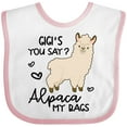 thumbnail image 3 of Inktastic Gigi's You Say Alpaca My Bags Boys or Girls Baby Bib, 3 of 4