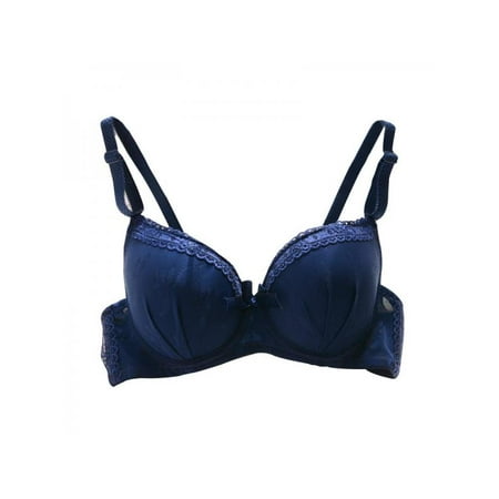 

Women Girls Wirefree T-Shirt Bra Women Push Up Lift Underwear Padded Underwire Molded Cup Bowknot Tie Lace Trim Crochet Strappy T Shirt Bras