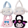 thumbnail image 2 of Sanrio Plushie Cinnamoroll Melody Kuromi-Bolso de hombro cruzado con dibujos animados, peluche Kawaii portátil, suave, para niños y niñas, 2 of 3