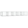 thumbnail image 5 of vidaXL Dog Cage Grey Galvanized steel Extra Large Doors Dog Cage, 5 of 6