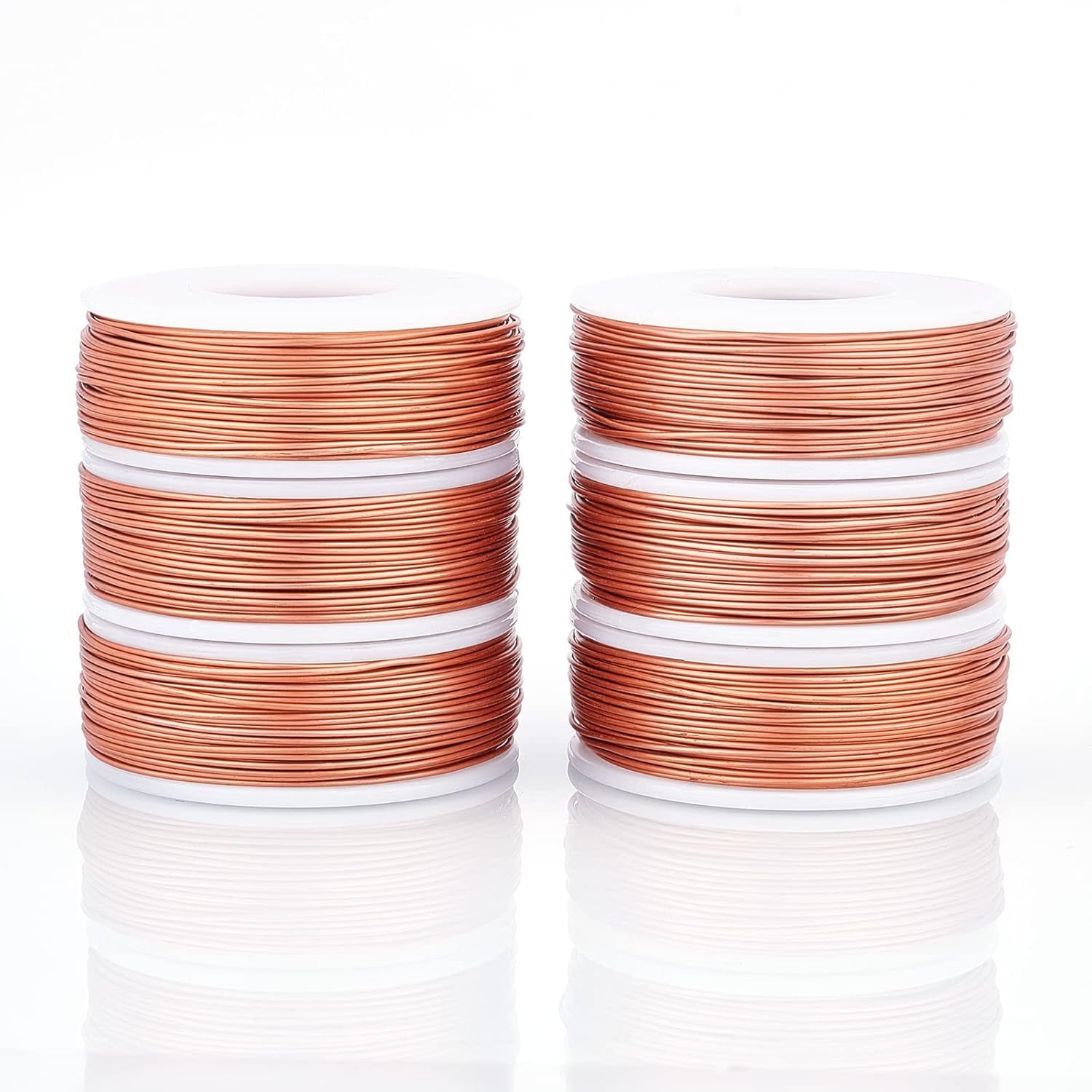 1set 6 Rolls 20 Gauge Aluminum Craft Wire with Side Cutting Plier 708 Feet Jewelry Beading Wire Bendable Metal Wire for Jewelry Making Craft Dark Salmon
