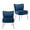 Blue, variant on KCC Modern Velvet Upholstered Accent Chair Set of 2,Mid Century Living Room Chairs with Golden Legs,Comfy Armless Chair Wingback Single Sofa Side Chair for Bedroom,Beige