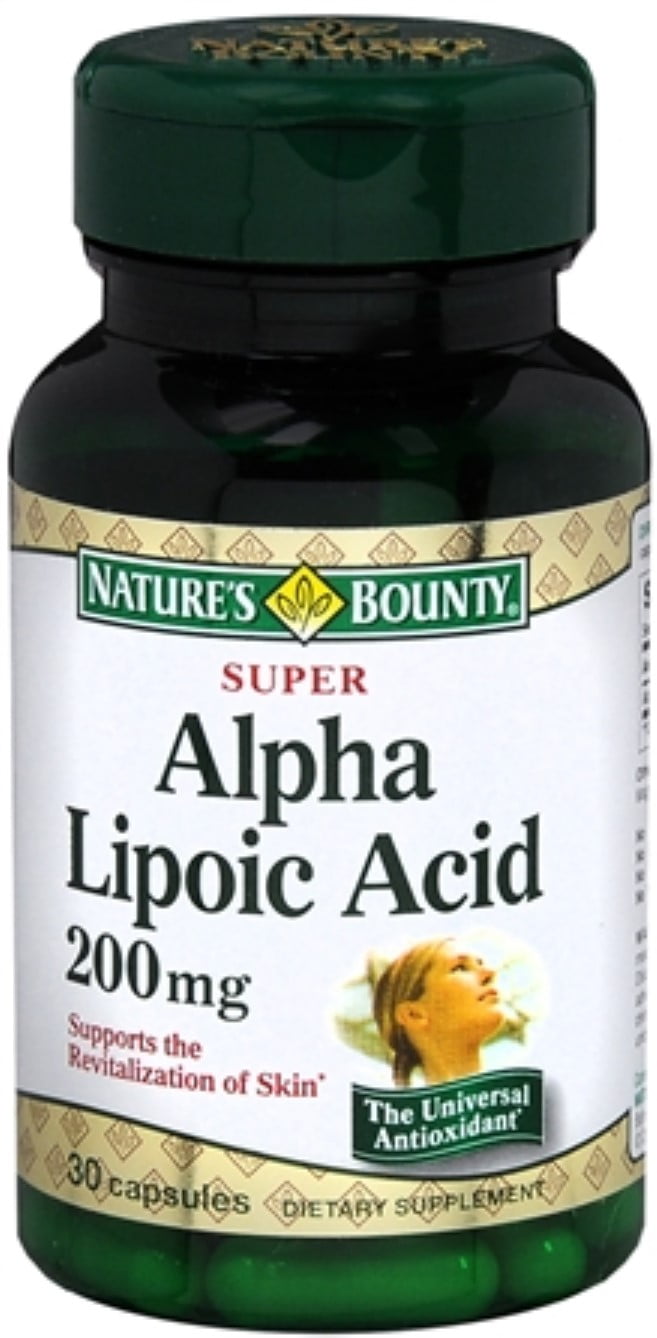 Nature's Bounty Super Alpha Lipoic Acid 200 mg Capsules 30 Capsules