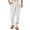 White, variant on Axiiglly Mens Casual Pants Elastic Waist Long Pants Oversize Drawstrings Pants Loose Baggy Beach Pant with Pockets L