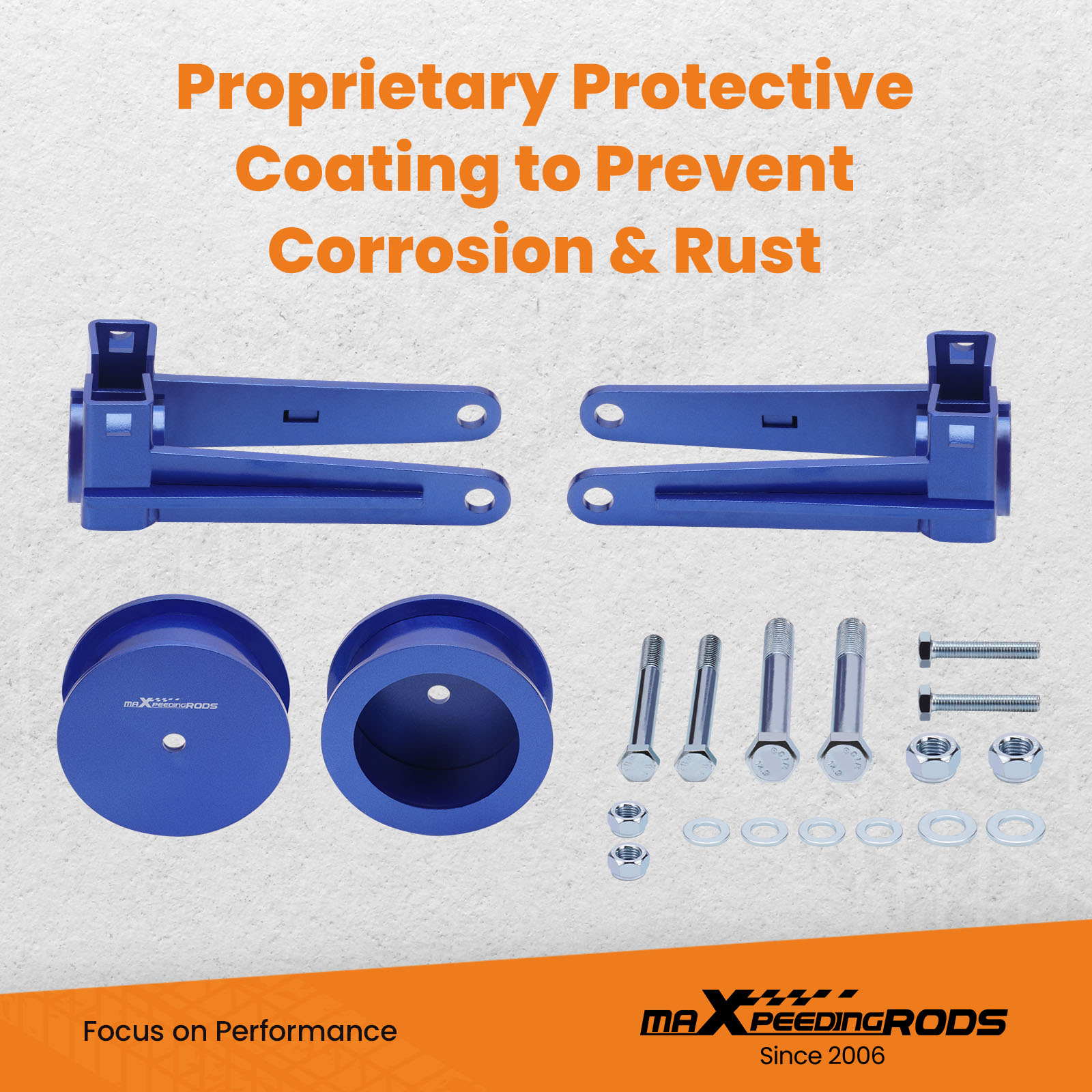 maXpeedingrods 3.5" Front 3" Rear Lift Kit for Jeep Grand Cherokee WK 2005-2010, Suspension Lift Kit for Jeep Commander XK 2006-2010, Blue