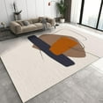 thumbnail image 1 of Abstract Navy Blue Brown Orange Geometry Area Rugs, Modern Mid Century Carpets, Non-Slip Easy Clean Mat for Living Room Bedroom Entryway Hallway Bath Room 3x5ft, 1 of 6