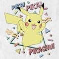 thumbnail image 2 of Men's Pokemon Pikachu 80s Party Graphic Tee White Small, 2 of 5