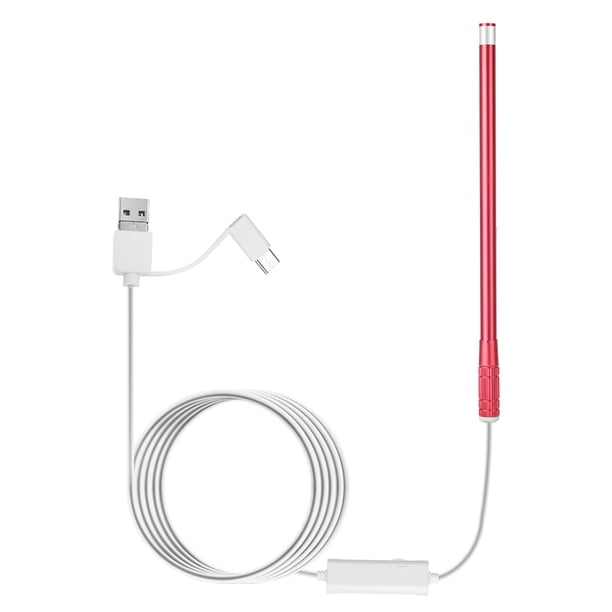 Cámara de endoscopia de oído con 6 LED ajustables de brillo regulable de 5,5 mm