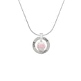 thumbnail image 2 of Delight Jewelry Silvertone Pink Heart Spinner Live Ring Charm Necklace, 18", 2 of 4