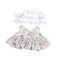 thumbnail image 3 of Vestido de muñeca para niñas de 17cm, educativo de dibujos animados para niños, regalo de cumpleaños, trajes de muñeca colgantes cómodos y elegantes, Azul, 3 of 8