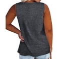 thumbnail image 2 of Summer Sleeveless Plus Size Printed Women Henley Tank Tops, 2 of 2