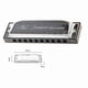 thumbnail image 2 of Swan Harmonica 10 Holes Key of C SILVER w/ Case Harp Stainless Steel NEW, 2 of 5