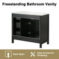 thumbnail image 6 of Euroco Left Side Ceramic Sink Bathroom Vanity with Solid Wood Cabinet, 3 Drawers and 2 Doors, Painted Finish, Gold Handles, 8-Inch Faucet Compatible, 6 of 9
